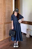 现货！假两件牛仔连衣裙289-2298-P125控178，女装连衣裙，浙宝289