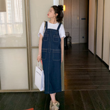 【现货】明线多口袋牛仔背带裙289-2257-P125控178，女装连衣裙，浙宝289