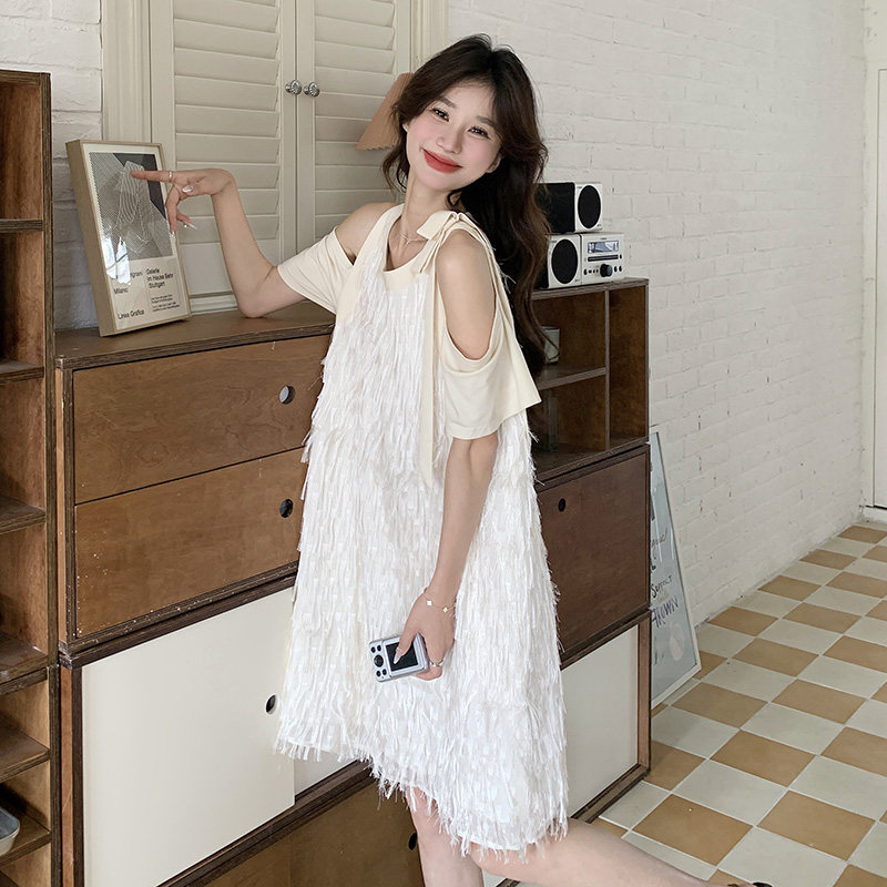【现货】挂袖流苏连衣裙289-6866-P115控168,女装连衣裙,浙宝289