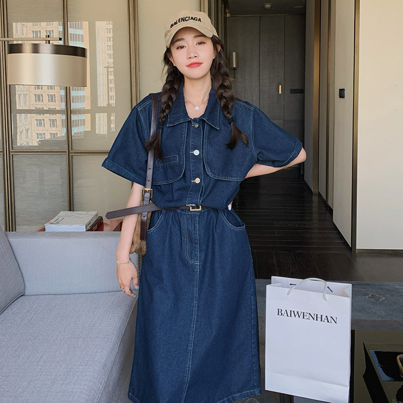 【现货】牛仔长裙(送腰带）289-2271-P135控188,女装连衣裙,浙宝289