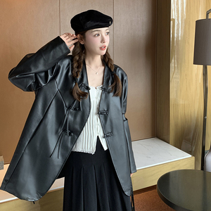 【24秋款现货】风盘扣皮衣外套289-6852-P145控198图片