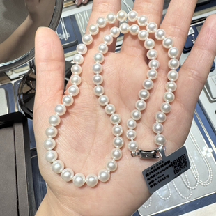 胖东来DL珍珠项链天然淡水珠海水珠专柜直采带标签代购正品戴妃珠