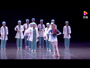 儿童抗疫演出服第十届小荷风采光影逐梦医生护士红领巾工人表演服