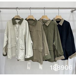 非本188906秋季新款日系宽松大码胖mm休闲慵懒工装风薄款百搭外套