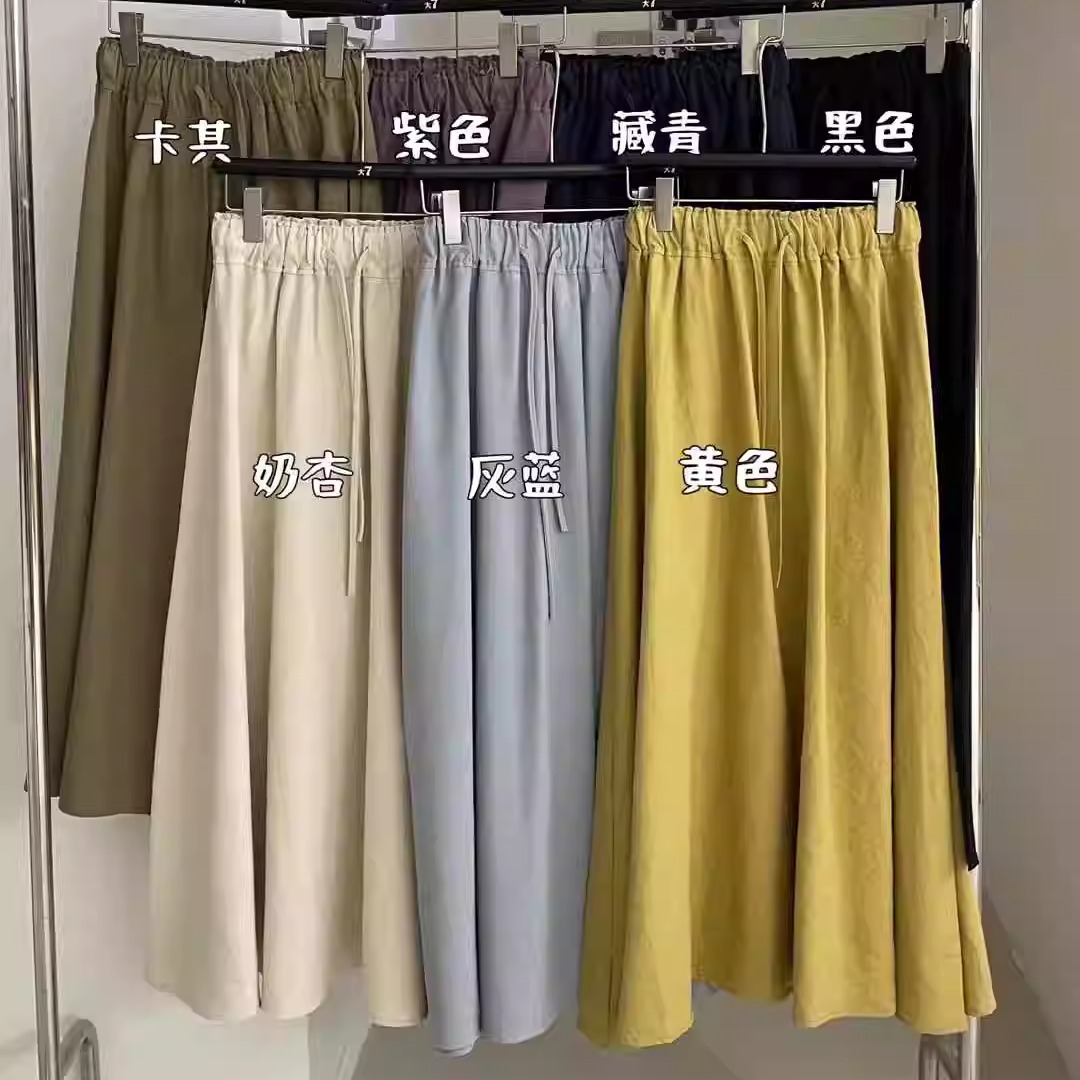 大码胖mm休闲慵懒风伞裙长半裙