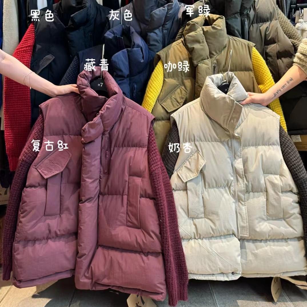 胖mm休闲慵懒风面包棉服马甲外套