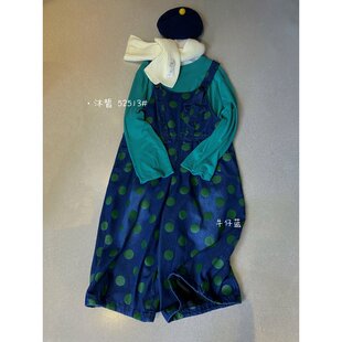 沐皙52513冬季韩版宽松大码胖mm慵懒休闲风波点阔腿加绒背带长裤