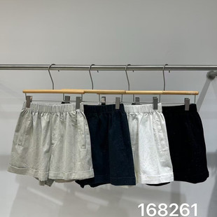 非本168261夏季新款松紧高腰韩版宽松大码胖mm休闲阔腿百搭短裤女