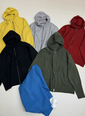 becabeau女6562冬韩版宽松大码胖mm慵懒休闲风连帽针织衫毛衣外套