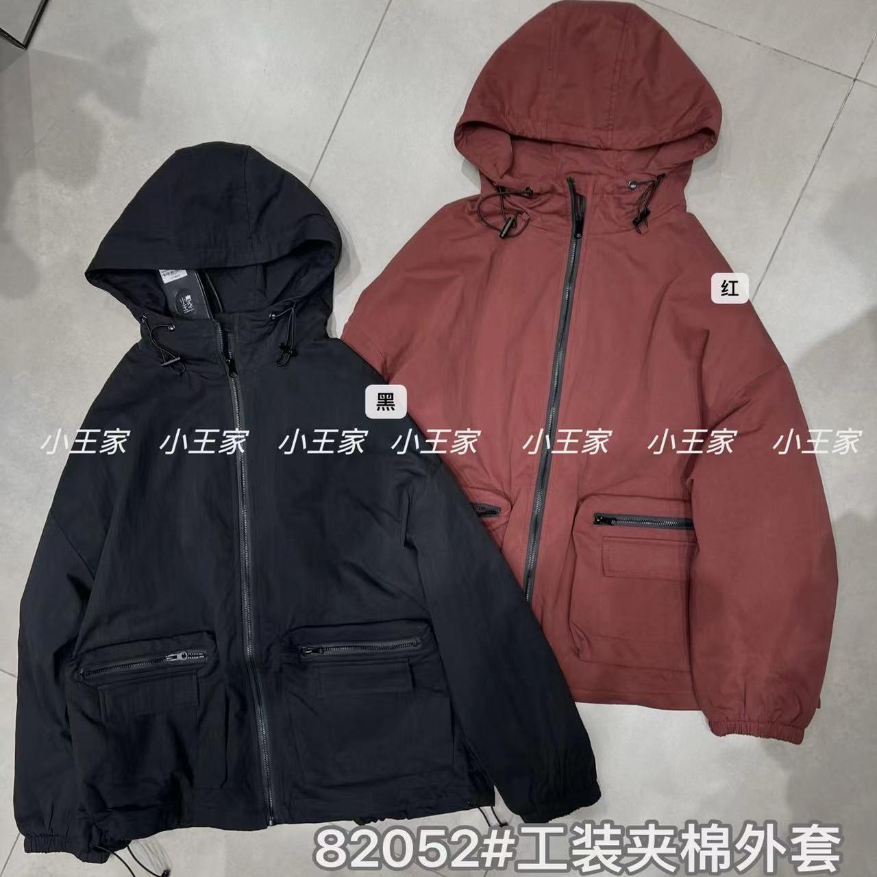 胖mm慵懒工装风加厚连帽棉服外套