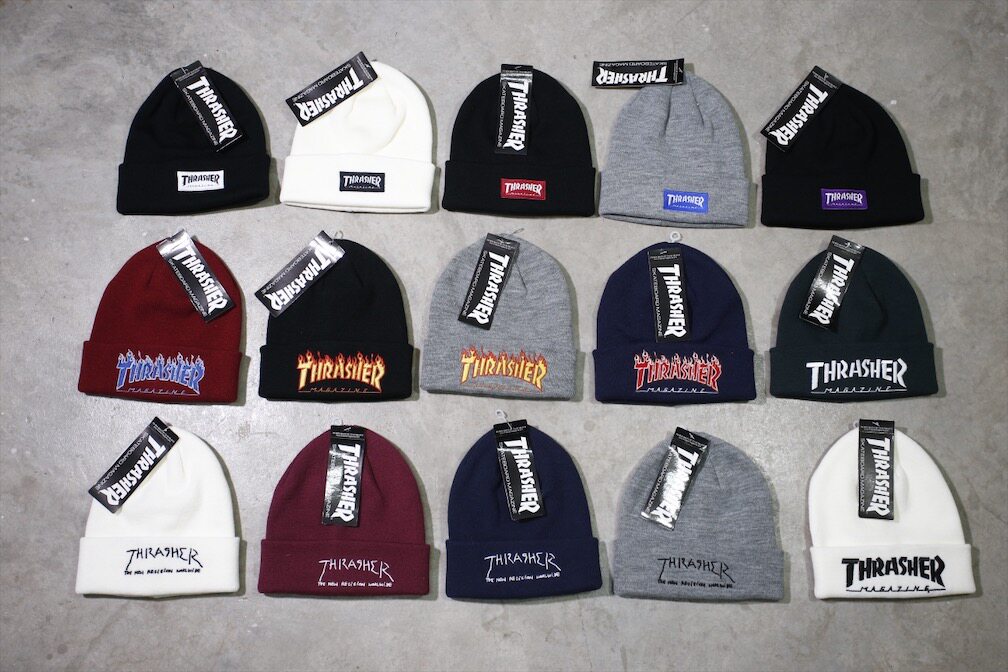 日版现货thrasher火焰男女针织帽百搭情侣毛线帽休闲街头保暖冷帽