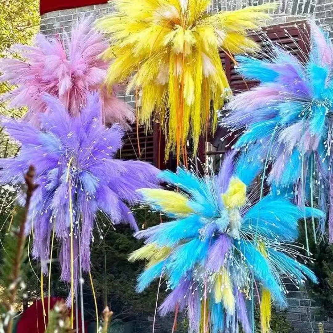 干花烟花秀同款真芦苇孔