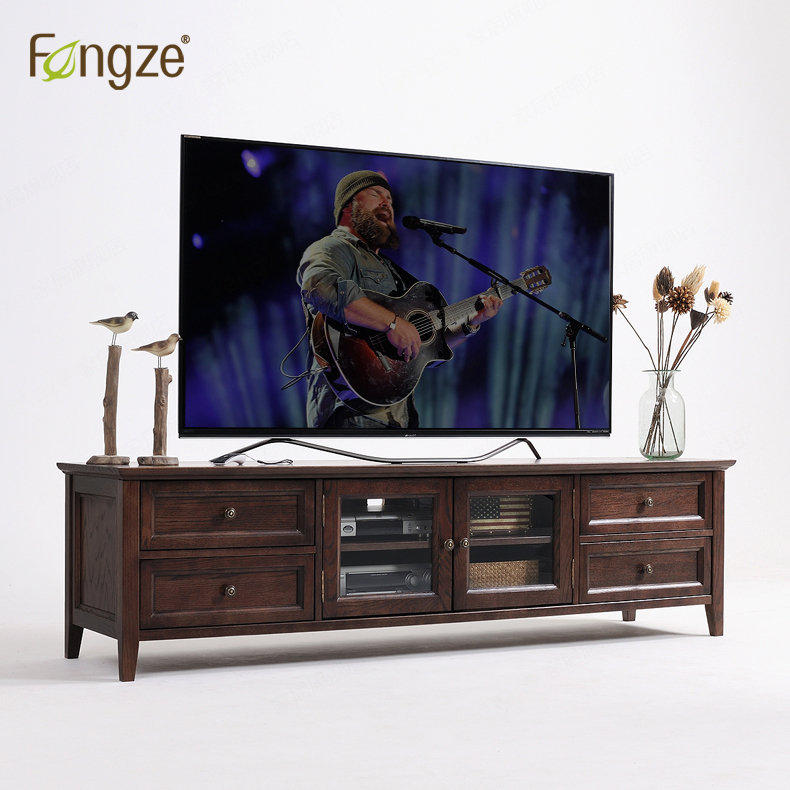 Fengze American style Simplicity TV cabinet solid wood furniture oak rural a living room Combination cabinet 2 AS305Pin the Residential furniture , Cabinet , TV cabinet  category - from Buy2taobao.com to provide professional Taobao agent buy service