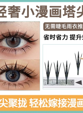 轻奢小漫款画塔尖睫毛