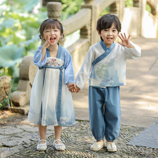 儿童汉服唐装古装襦裙男女孩中国风表演学生幼儿园国学中式礼服