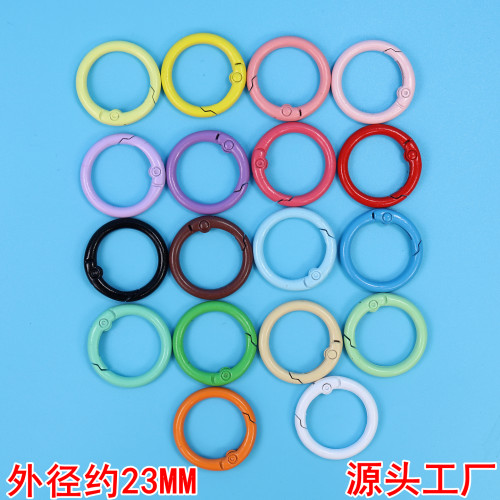 喷漆彩色卡圈弹簧钥匙扣DIY饰品