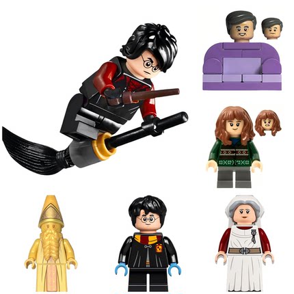 乐高 lego 哈利波特系列 哈利 赫敏 罗恩 哈利波特建筑师 魁地奇