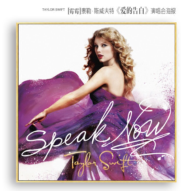 泰勒斯威夫特装饰挂画Taylor Swift霉霉演唱会写真海报有框油画布