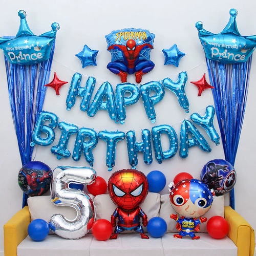 Воздушный шар для мальчиков, герои, вечернее платье, подарок на день рождения, капитан Америка