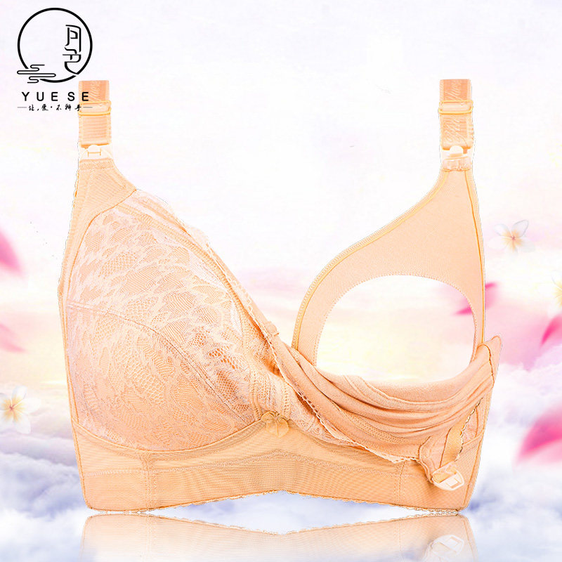 月色哺乳内衣大号大罩杯薄款加肥加大 大码哺乳文胸胖mm200斤孕妇