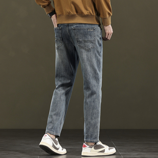 九分牛仔裤男士2025春季新款修身直筒165矮小个子显高弹力裤子男