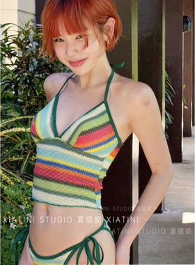 夏缇妮泰国绝美泳衣女2026新款分体性感显瘦比基尼纯欲风温泉度假