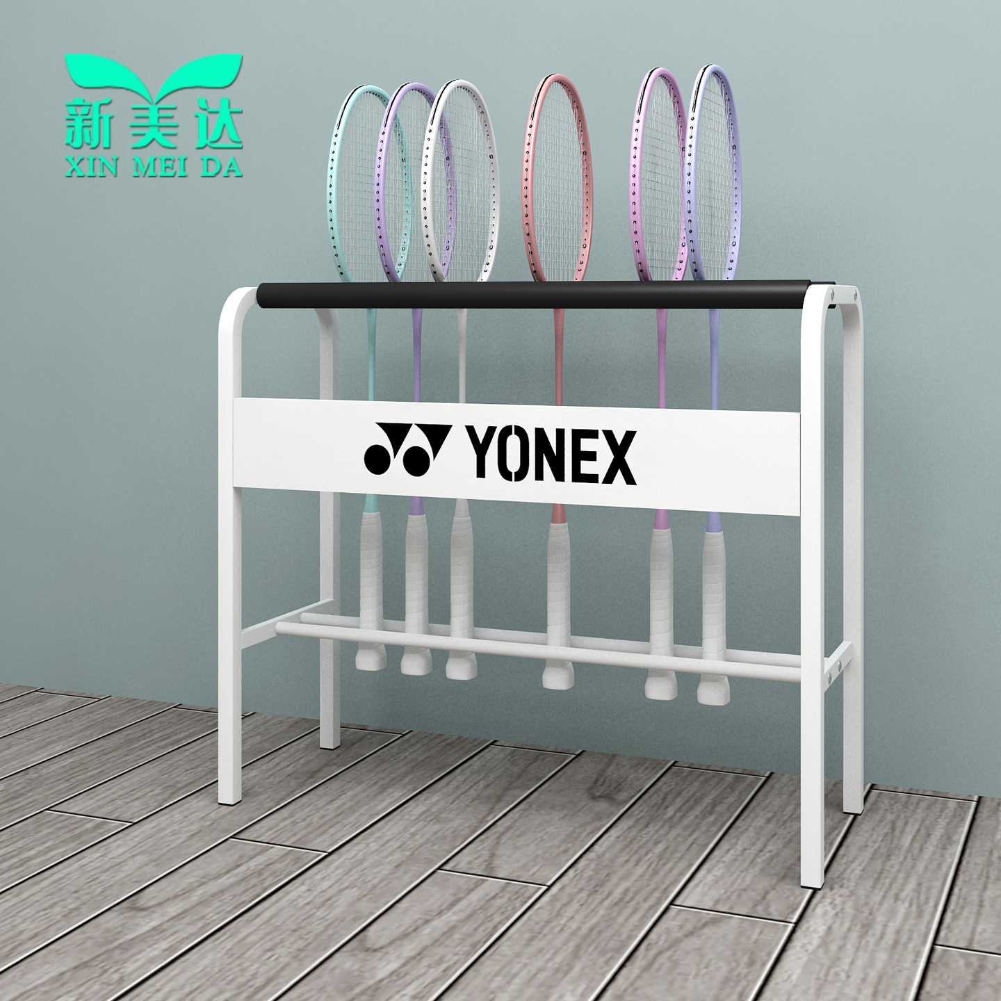 羽毛球馆拍家用放置收纳展示架子