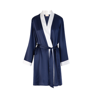 Wensli/万事利真丝睡裙睡袍女晨袍浴袍丝绸睡衣桑蚕丝家居服 之夏