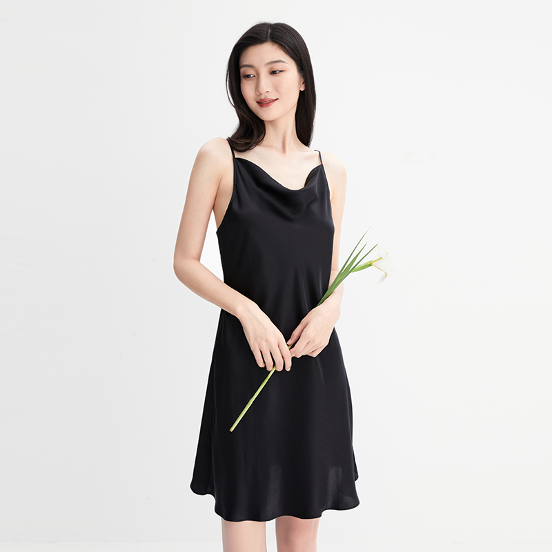 万事利真丝蕾丝吊带小睡裙性感诱惑女新款夏薄款桑蚕丝睡衣