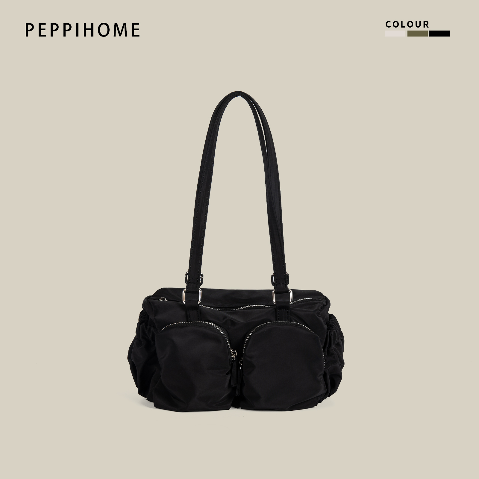 peppihome新款防水尼龙腋下包