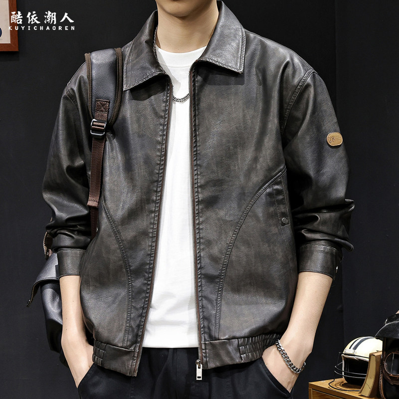 美式复古2026新款皮衣男士外套春秋款大码休闲机车风夹克高端潮牌