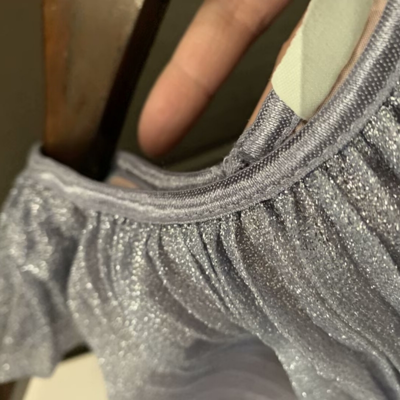 欧美单  女童女宝飞袖blingbling百褶连衣裙 表演裙