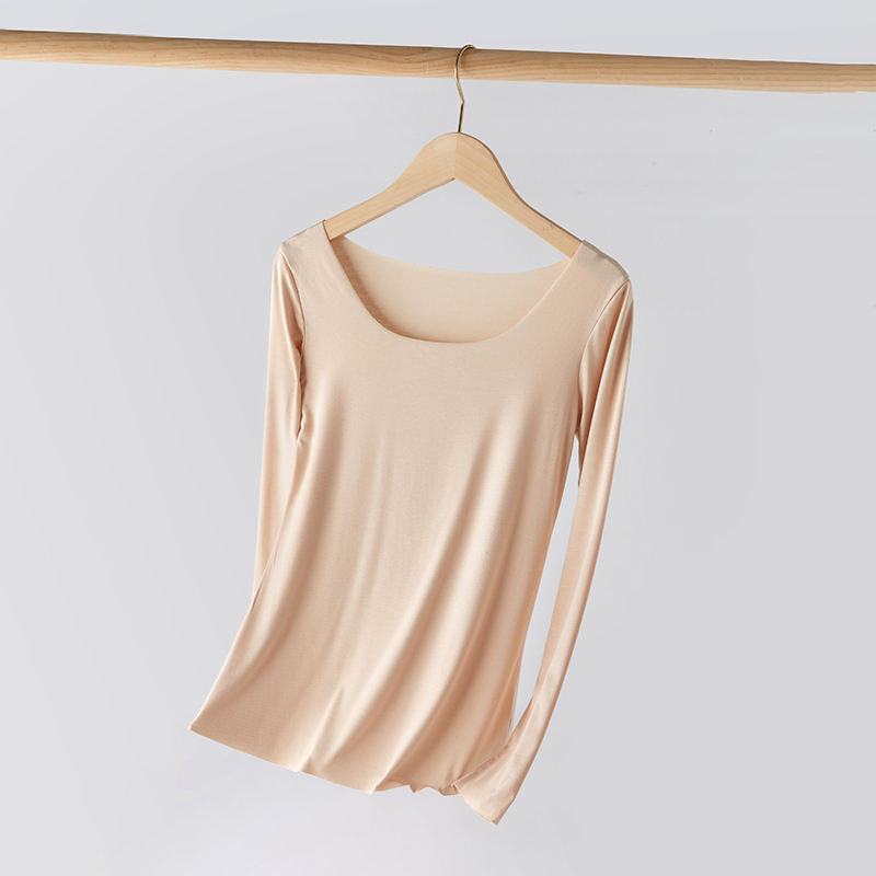 长袖简约薄款无痕莫代尔女肌底衣