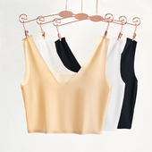 抹胸内衣薄款 打底裹胸防走光遮胸女冰丝无痕肉色胖mm防透背心 夏季