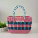 Бесплатная доставка Большая пластиковая тканая растительная корзина для корзины для корзины для корзины корзины для хранения корзины для корзины для питомца для овощей бесплатная доставка