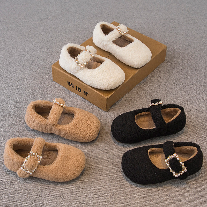 女童毛毛鞋外穿2024冬季新款儿童鞋子二棉加绒保暖宝宝棉鞋豆豆鞋,童鞋/婴儿鞋/亲子鞋,棉鞋,淘宝优惠券,粉丝福利购,淘宝优惠卷
