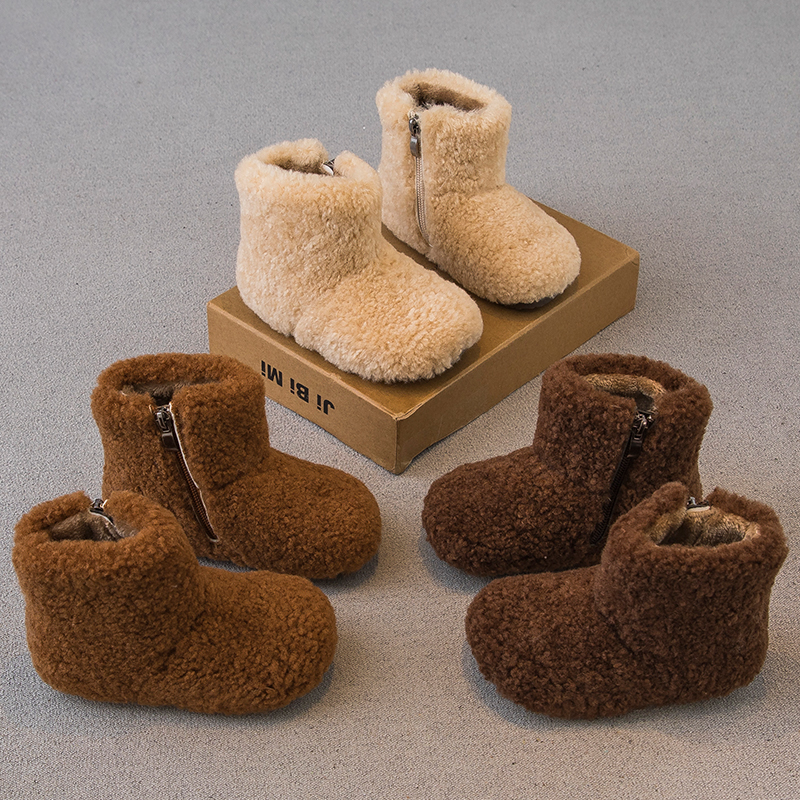 冬季保暖毛毛鞋外穿公主鞋儿童鞋