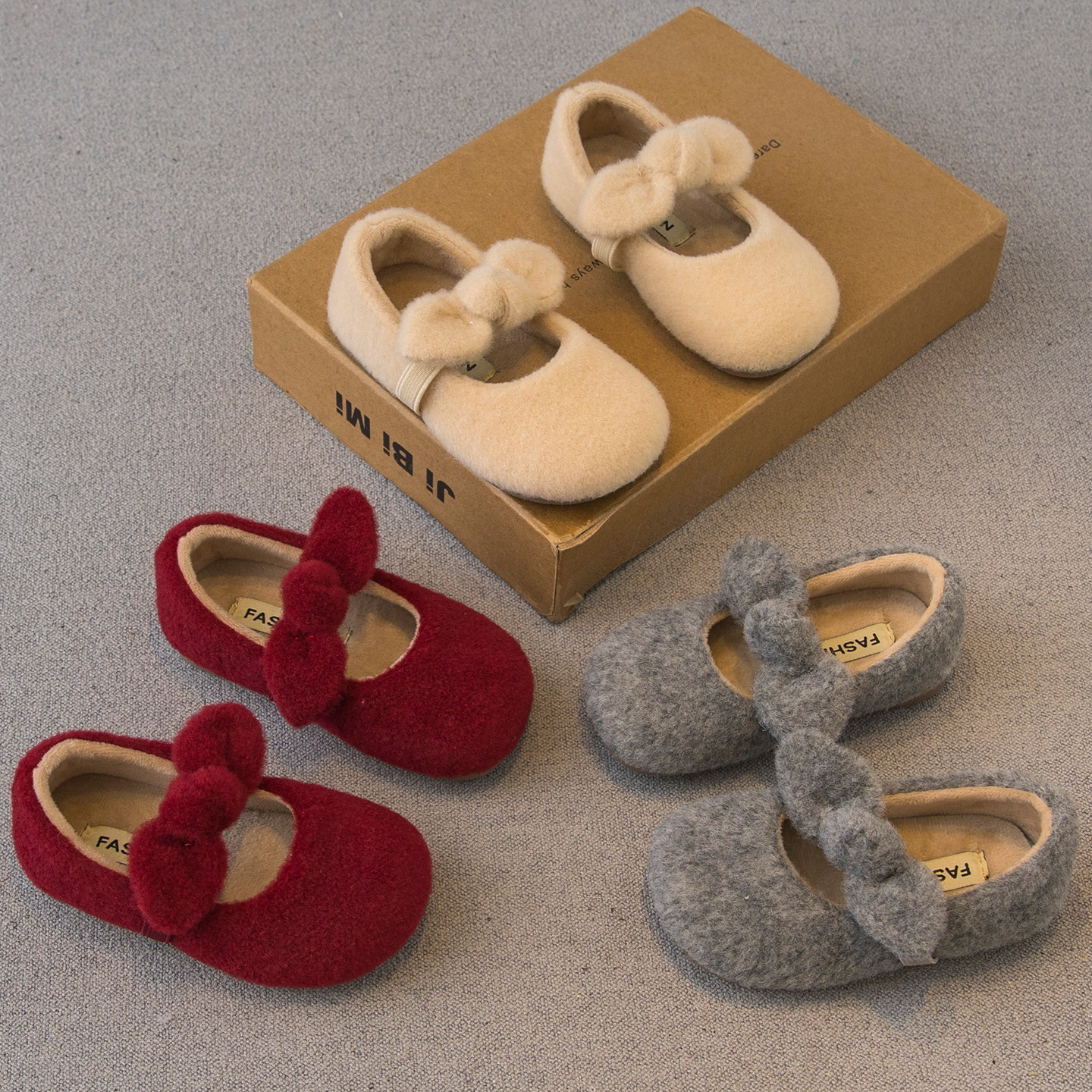 女童毛毛鞋2025冬季新款儿童鞋子小女孩公主鞋二棉加绒豆豆鞋棉鞋,童鞋/婴儿鞋/亲子鞋,棉鞋,淘宝优惠券,粉丝福利购,淘宝优惠卷