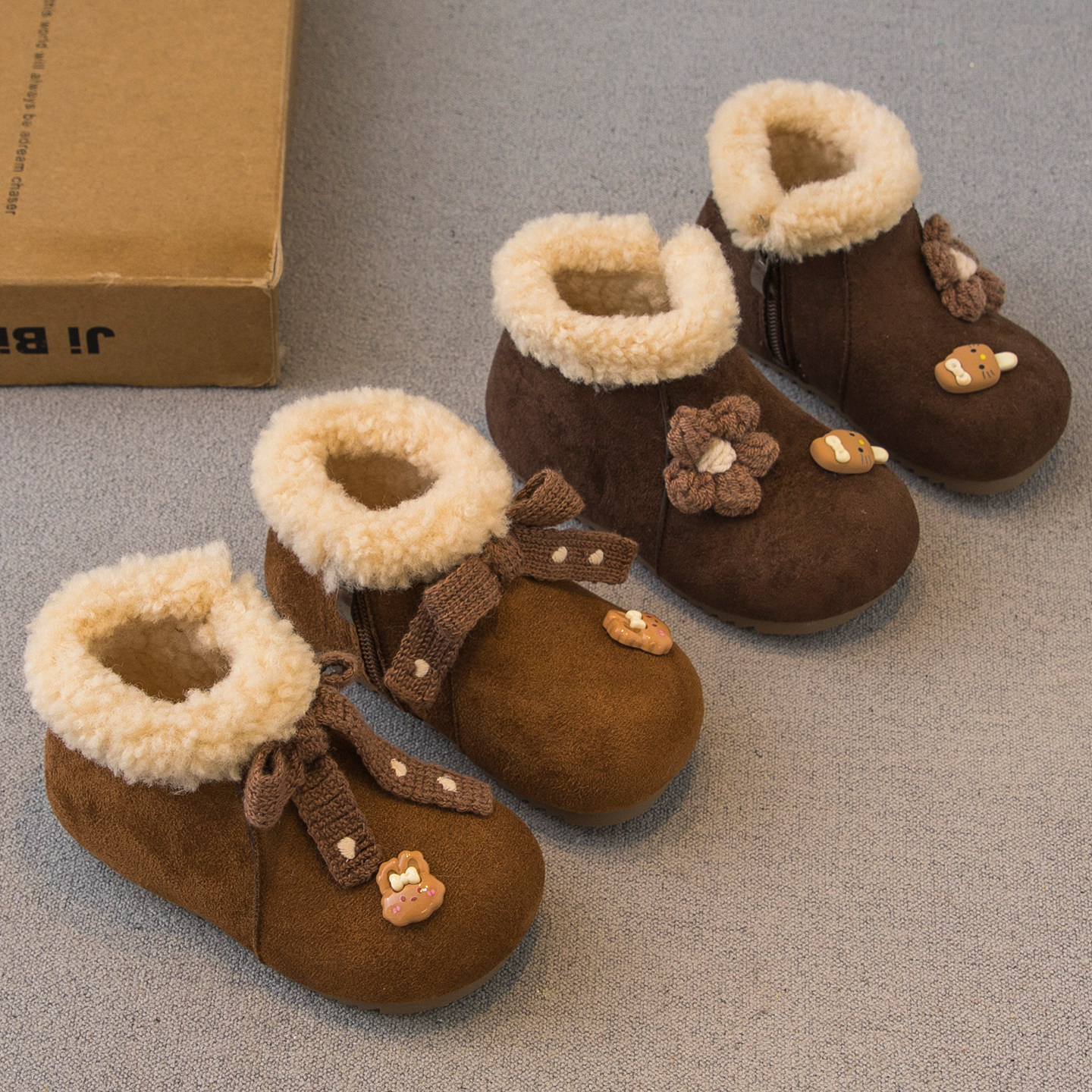 女童棉靴2025冬季新款儿童鞋子小女孩二棉加绒毛毛短靴保暖勃肯鞋,童鞋/婴儿鞋/亲子鞋,棉靴,淘宝优惠券,粉丝福利购,淘宝优惠卷