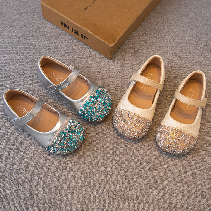 女童皮鞋2024春秋新款儿童鞋子小女孩水钻公主鞋水晶鞋豆豆鞋单鞋,童鞋/婴儿鞋/亲子鞋,水晶/水钻鞋,淘宝优惠券,粉丝福利购,淘宝优惠卷
