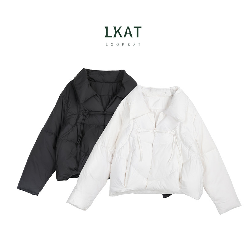 LKAT国风盘扣简约时尚2024女款羽绒服鹅绒服241022
