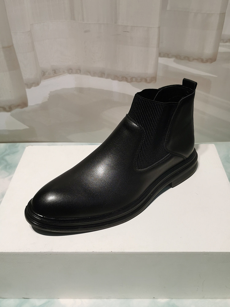POINTY TOE CHELSEA BOOTS MENS MARTIN BOOTS BUSINESS BOOTS HIGH TOP LEATHER SHOES CASUAL SHOES SLIP-ON BOOTIES BIKING BOOTS