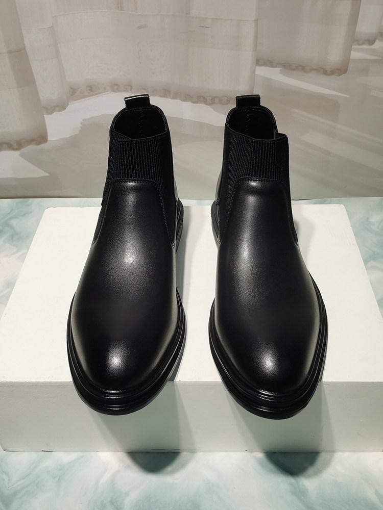 POINTY TOE CHELSEA BOOTS MENS MARTIN BOOTS BUSINESS BOOTS HIGH TOP LEATHER SHOES CASUAL SHOES SLIP-ON BOOTIES BIKING BOOTS