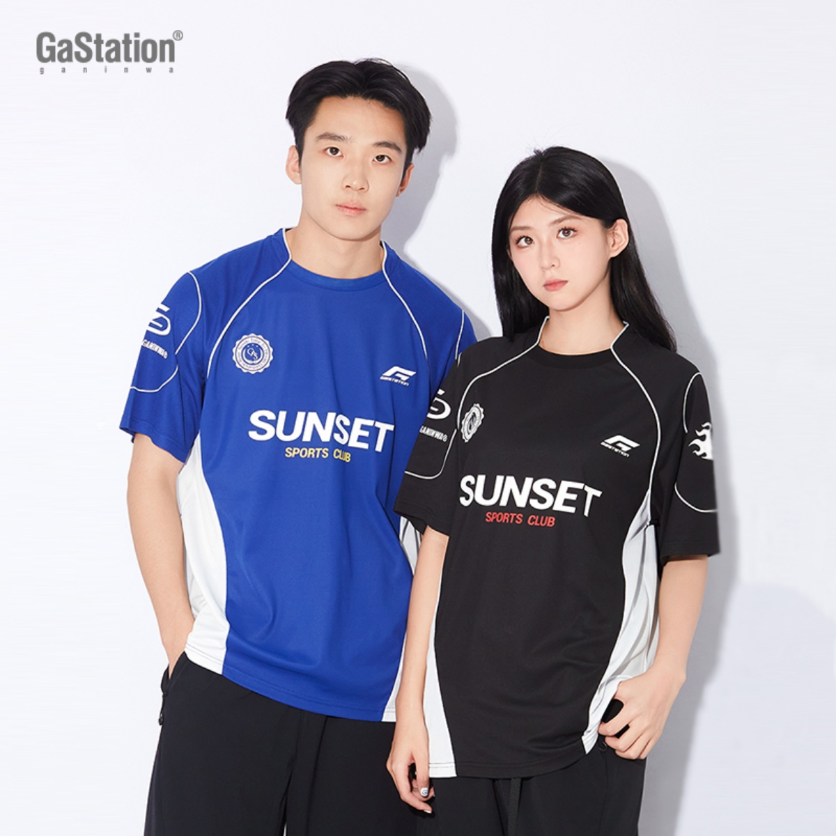 Gastation透气速干拼色足球T恤