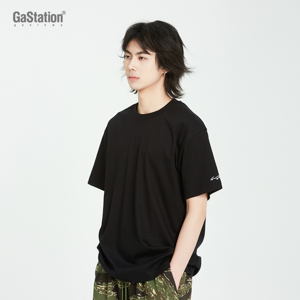 GaStation纯色百搭液氨短袖T恤