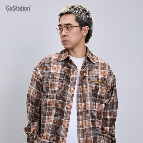 Gastation格纹衬衫秋季