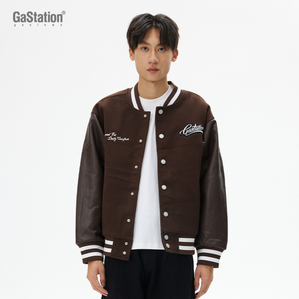 gastation加厚保暖棒球服棉服