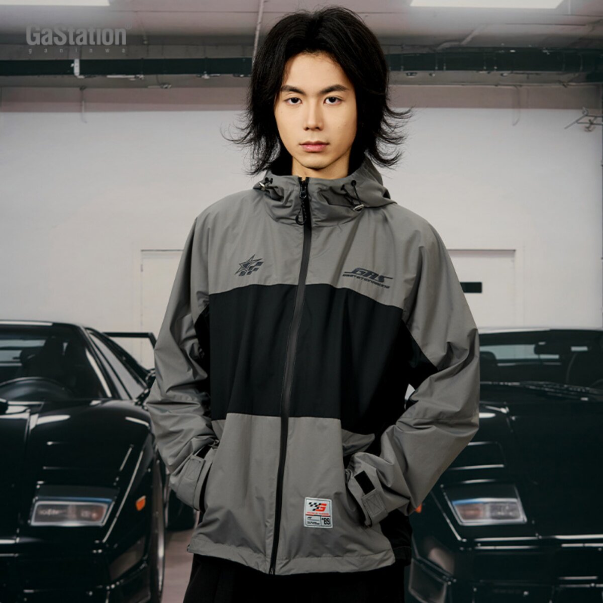 Gastation冲锋防泼水夹克 机能风衣防水拉链户外防风冬季