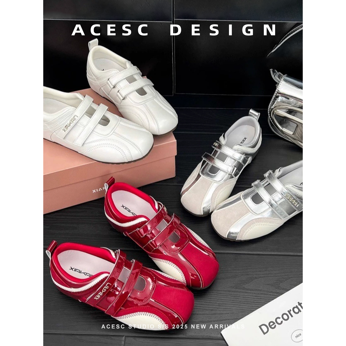 内增高3cm魔术贴镂空运动玛丽珍鞋女夏款百搭休闲德训鞋潮