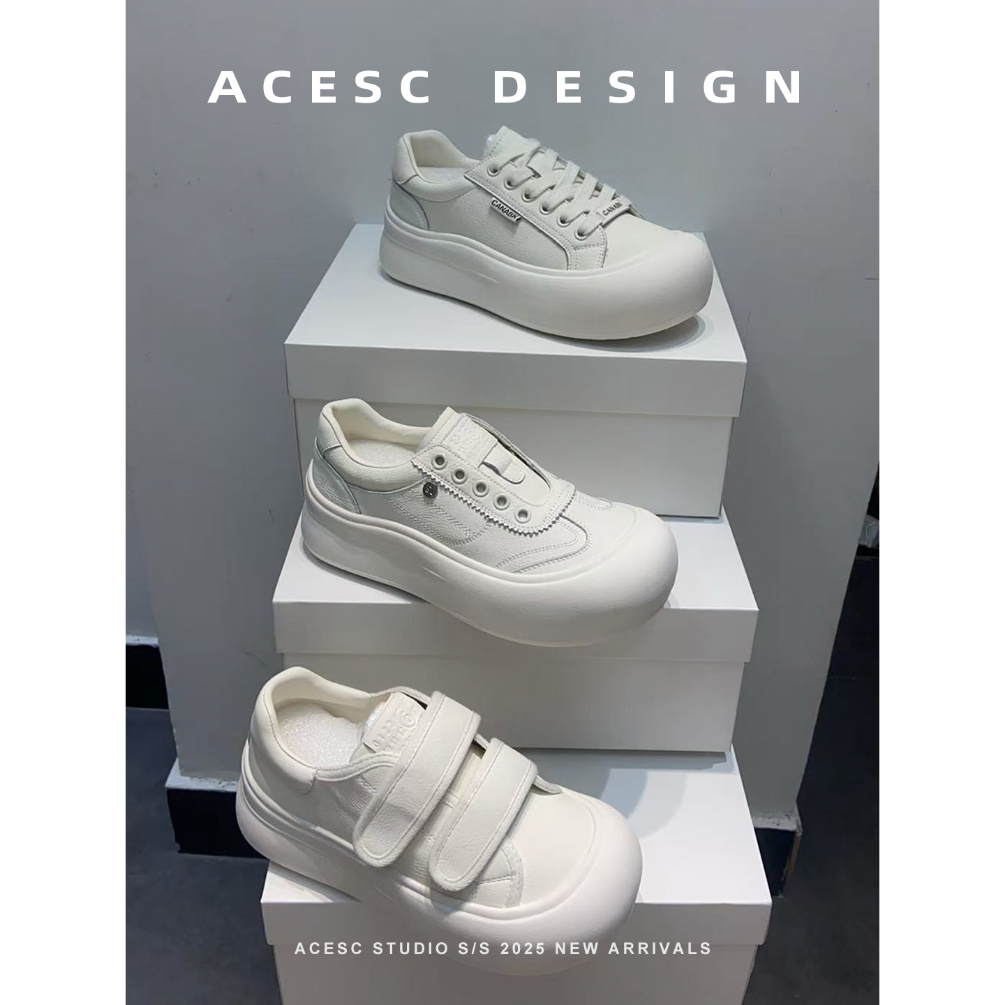 2025新款懒人一脚蹬时尚百搭休闲牛皮单鞋子超软真皮两穿小白鞋女